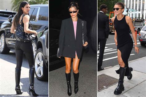 celebrities wearing knee high boots|knee high ankle boots.